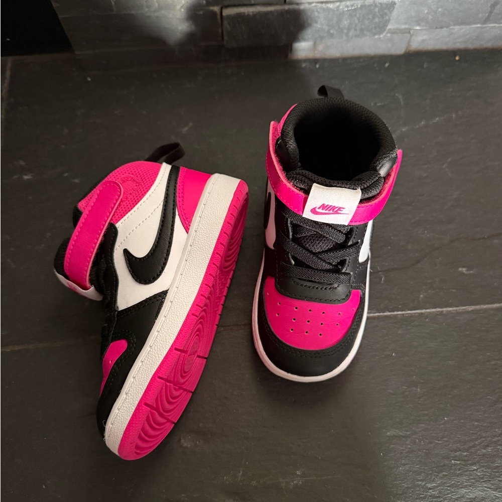 Nike Kids' Sneakers in Pink, Black, and White
